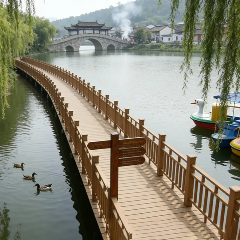 Wood-Plastic Composite  Material for Landscape Bridges
