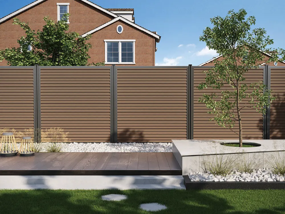 WPC Privacy Fencing with Hidden Fasteners