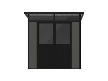 MiniStar WPC Outdoor Storage Shed with Lockable Door